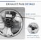 Ipower 16 Inch Shutter Exhaust Fan Aluminum, 2 PACK, 2PK HIFANXEXHAUST16X2 - alternate 2